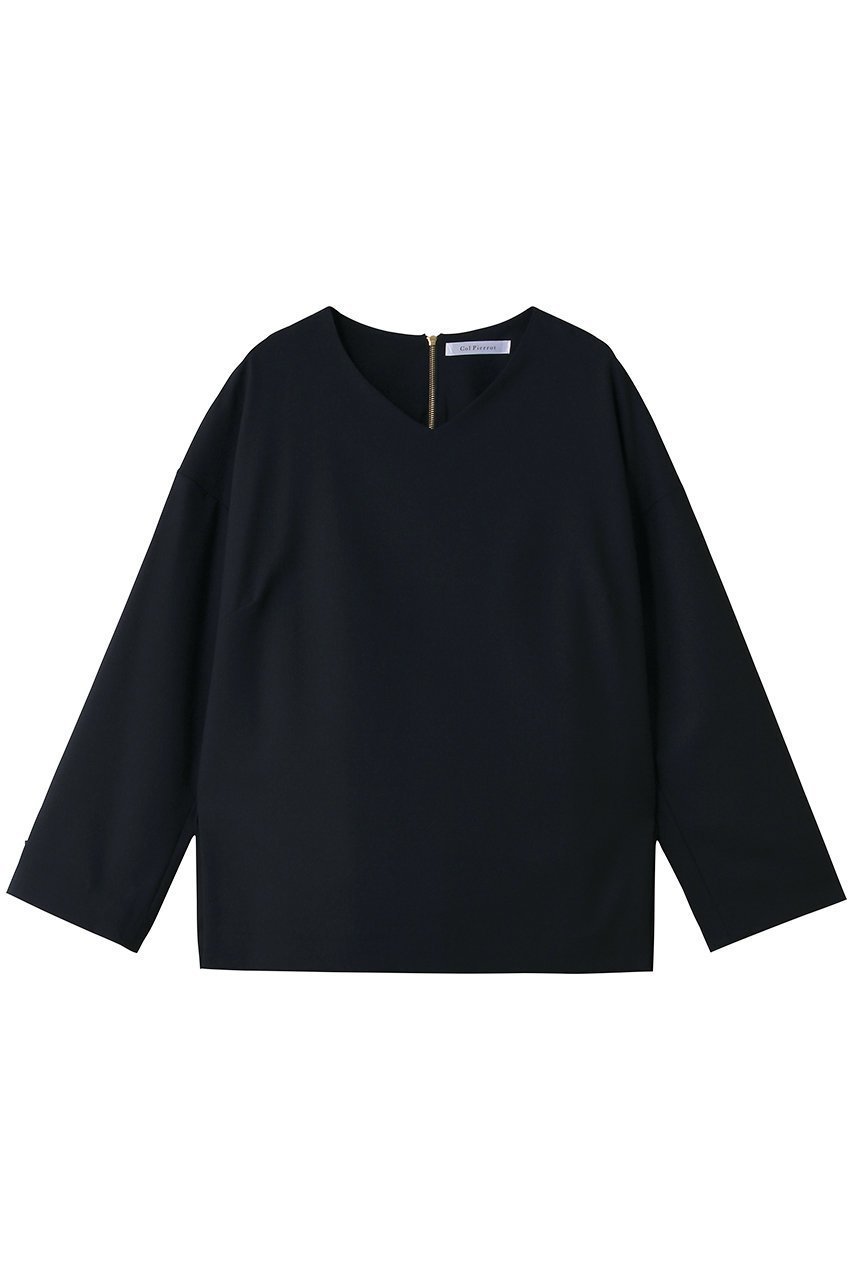 【コルピエロ/Col Pierrot】のウォッシャブルウールプルオーバー インテリア・キッズ・メンズ・レディースファッション・服の通販 founy(ファニー) 　ファッション　Fashion　レディースファッション　Fashion for Women　トップス・カットソー　Cut & Sew Tops　シャツ・ブラウス・オフィスカジュアル　Elegant Blouses & Button-Ups　カジュアルプルオーバー・ニットトップス　Pullovers & Knit Tops / Casual Pullovers　シンプル　Simple, Minimal　スリーブ　Sleeve, Long Sleeve / Short Sleeve　ロング　Long, Long-Length　新作・新入荷　New Arrivals / New In　ネイビー|ID: prp329100004941537 ipo3291000000037087326