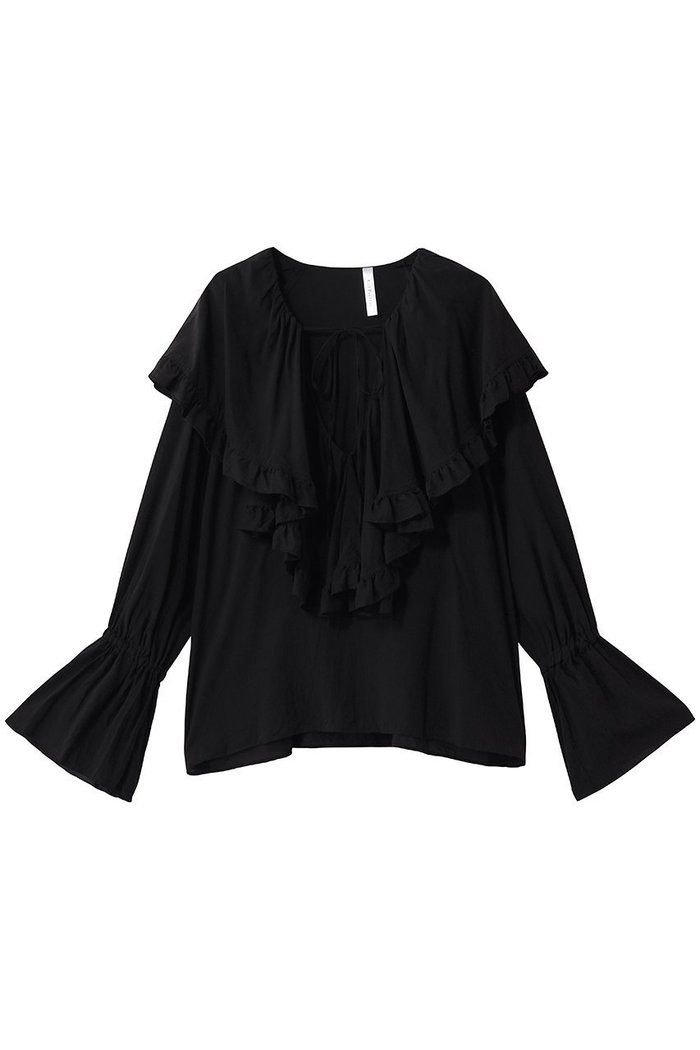 【コルピエロ/Col Pierrot】のフリルカラーブラウス インテリア・キッズ・メンズ・レディースファッション・服の通販 founy(ファウニー) https://founy.com/ ファッション Fashion レディースファッション Fashion for Women トップス・カットソー Cut & Sew Tops シャツ・ブラウス・オフィスカジュアル Elegant Blouses & Button-Ups カフス Cuff Design スリーブ Sleeve, Long Sleeve / Short Sleeve デコルテ Décolleté, Neckline フリル Frill, Ruffle ロング Long, Long-Length 新作・新入荷 New Arrivals / New In |ID: prp329100004941544 ipo3291000000037087369