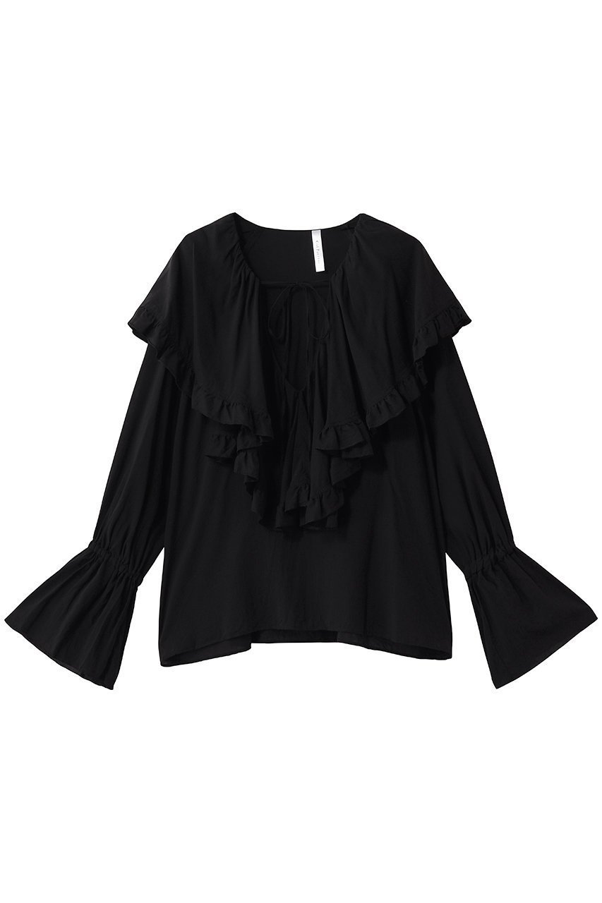【コルピエロ/Col Pierrot】のフリルカラーブラウス 人気、トレンドファッション・服の通販 founy(ファニー) 　ファッション　Fashion　レディースファッション　Fashion for Women　トップス・カットソー　Cut & Sew Tops　シャツ・ブラウス・オフィスカジュアル　Elegant Blouses & Button-Ups　カフス　Cuff Design　スリーブ　Sleeve, Long Sleeve / Short Sleeve　デコルテ　Décolleté, Neckline　フリル　Frill, Ruffle　ロング　Long, Long-Length　新作・新入荷　New Arrivals / New In　 other-1|ID: prp329100004941544 ipo3291000000037087369