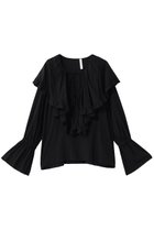 【コルピエロ/Col Pierrot】のフリルカラーブラウス 人気、トレンドファッション・服の通販 founy(ファニー) ファッション Fashion レディースファッション Fashion for Women トップス・カットソー Cut & Sew Tops シャツ・ブラウス・オフィスカジュアル Elegant Blouses & Button-Ups カフス Cuff Design スリーブ Sleeve, Long Sleeve / Short Sleeve デコルテ Décolleté, Neckline フリル Frill, Ruffle ロング Long, Long-Length 新作・新入荷 New Arrivals / New In thumbnail ブラック|ID: prp329100004941544 ipo3291000000037087370