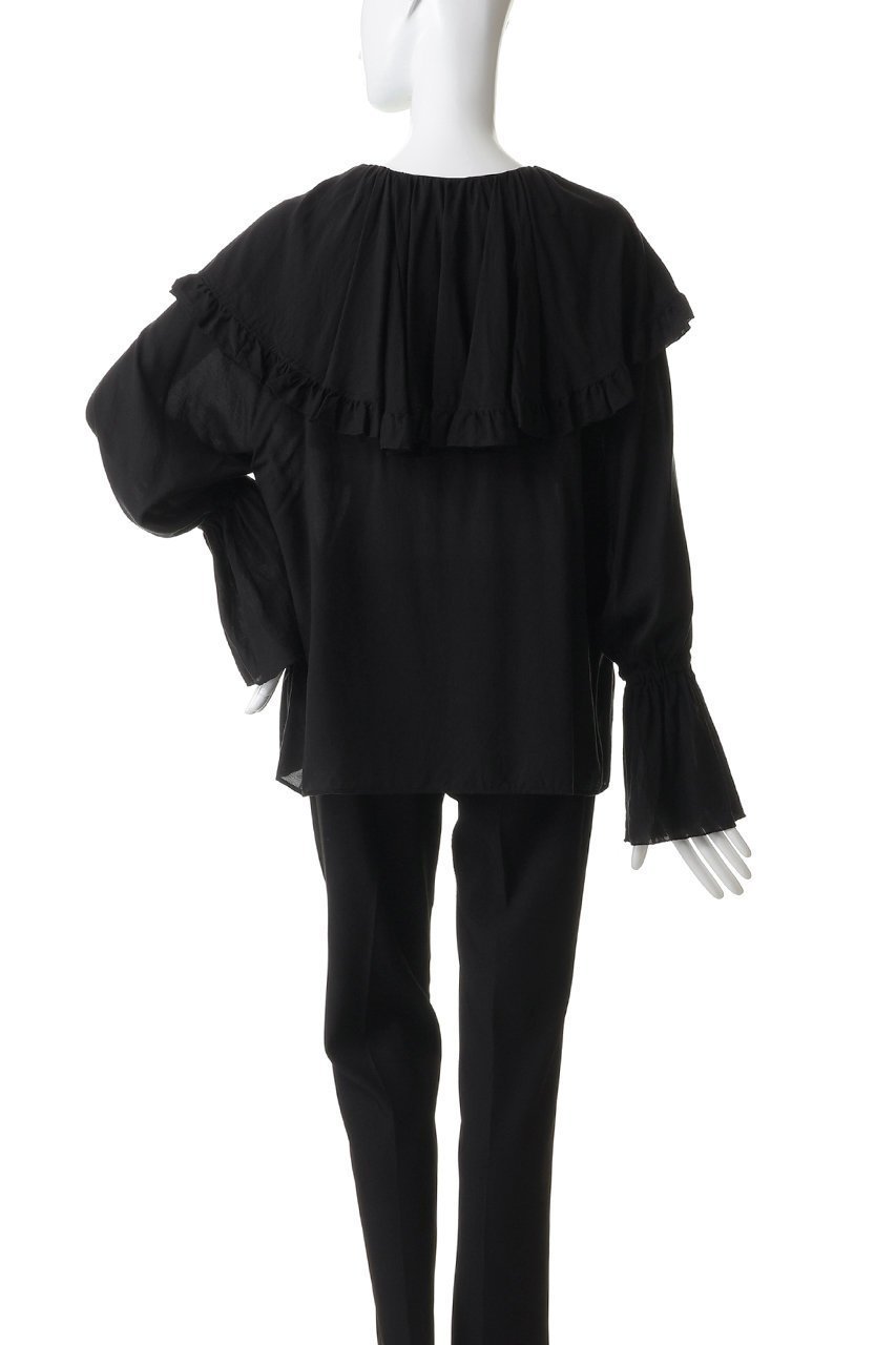 【コルピエロ/Col Pierrot】のフリルカラーブラウス 人気、トレンドファッション・服の通販 founy(ファニー) 　ファッション　Fashion　レディースファッション　Fashion for Women　トップス・カットソー　Cut & Sew Tops　シャツ・ブラウス・オフィスカジュアル　Elegant Blouses & Button-Ups　カフス　Cuff Design　スリーブ　Sleeve, Long Sleeve / Short Sleeve　デコルテ　Décolleté, Neckline　フリル　Frill, Ruffle　ロング　Long, Long-Length　新作・新入荷　New Arrivals / New In　other-4|ID: prp329100004941544 ipo3291000000037087373