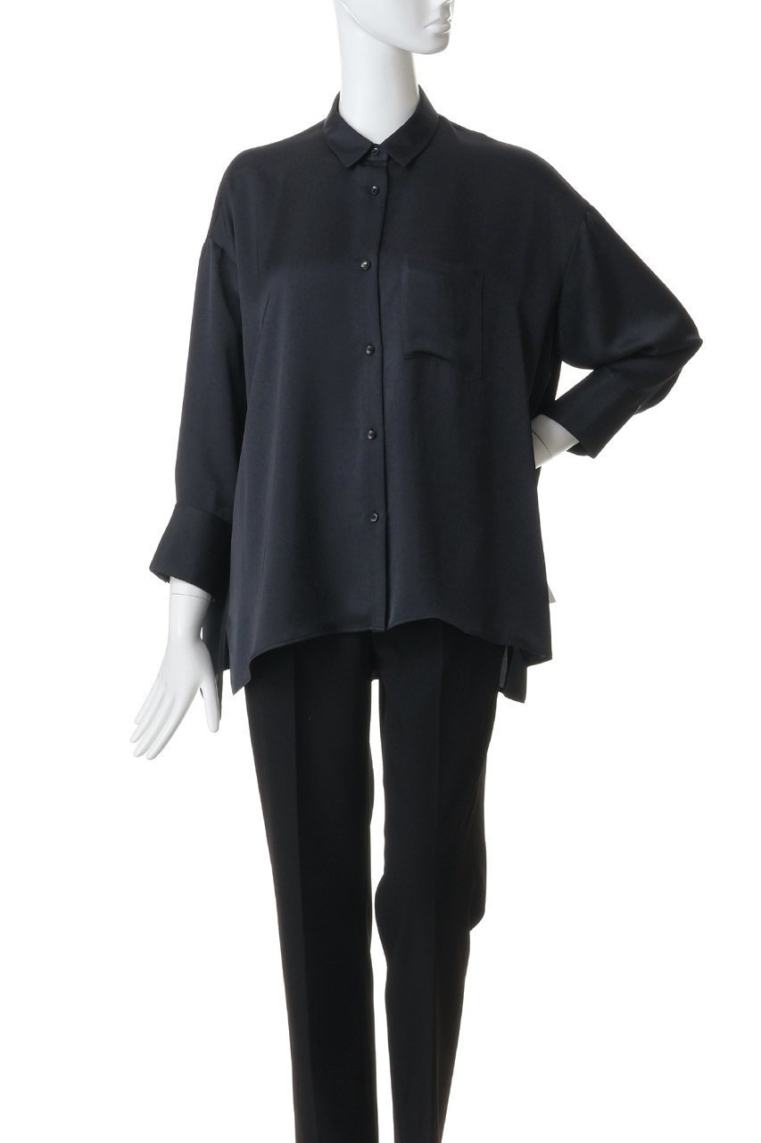 【コルピエロ/Col Pierrot】のサテン七分袖ブラウス 人気、トレンドファッション・服の通販 founy(ファニー) 　ファッション　Fashion　レディースファッション　Fashion for Women　トップス・カットソー　Cut & Sew Tops　シャツ・ブラウス・オフィスカジュアル　Elegant Blouses & Button-Ups　サテン　Satin, Glossy Fabric　スリーブ　Sleeve, Long Sleeve / Short Sleeve　バランス　Balance, Style Balance　ボトム　Bottoms, Lower Wear　マニッシュ　Mannish, Boyish　マーメイド　Mermaid, Fishtail Silhouette　ラグジュアリー　Luxury, Elegant　ロング　Long, Long-Length　ワイド　Wide, Wide Fit　新作・新入荷　New Arrivals / New In　other-2|ID: prp329100004941545 ipo3291000000037087377