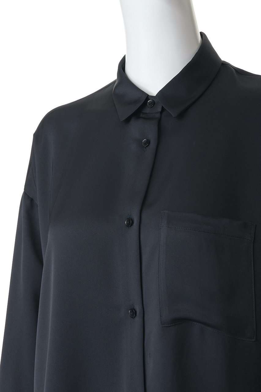 【コルピエロ/Col Pierrot】のサテン七分袖ブラウス 人気、トレンドファッション・服の通販 founy(ファニー) 　ファッション　Fashion　レディースファッション　Fashion for Women　トップス・カットソー　Cut & Sew Tops　シャツ・ブラウス・オフィスカジュアル　Elegant Blouses & Button-Ups　サテン　Satin, Glossy Fabric　スリーブ　Sleeve, Long Sleeve / Short Sleeve　バランス　Balance, Style Balance　ボトム　Bottoms, Lower Wear　マニッシュ　Mannish, Boyish　マーメイド　Mermaid, Fishtail Silhouette　ラグジュアリー　Luxury, Elegant　ロング　Long, Long-Length　ワイド　Wide, Wide Fit　新作・新入荷　New Arrivals / New In　other-5|ID: prp329100004941545 ipo3291000000037087380