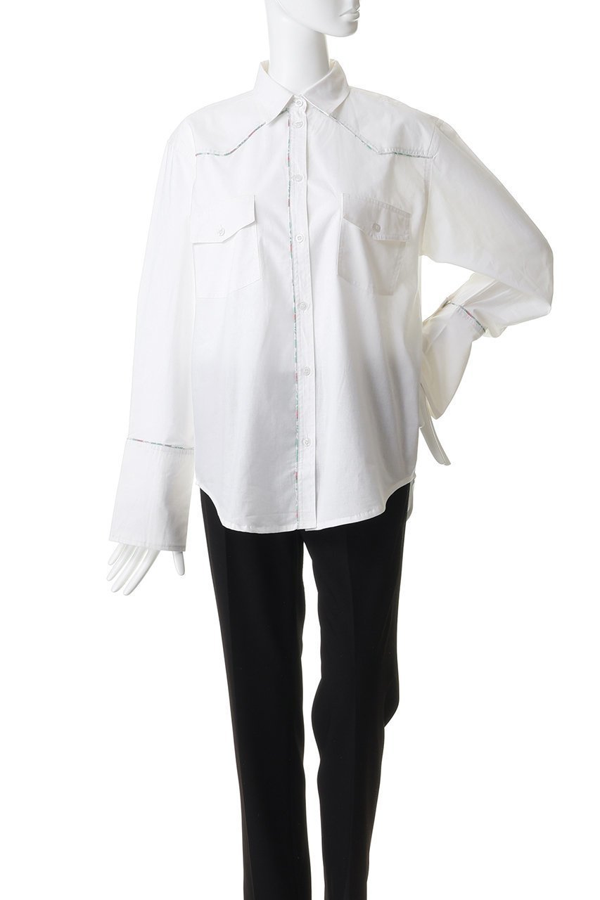 【エスゼット ブロックプリント/SZ Blockprints】のWESTERN SHIRT BLUEBERRY オーバーシャツ 人気、トレンドファッション・服の通販 founy(ファニー) 　ファッション　Fashion　レディースファッション　Fashion for Women　トップス・カットソー　Cut & Sew Tops　シャツ・ブラウス・オフィスカジュアル　Elegant Blouses & Button-Ups　ウエスタン　Western Style　スリーブ　Sleeve, Long Sleeve / Short Sleeve　フラップ　Flap, Flap Pocket　ポケット　Pocket, Pocket Detail　マニッシュ　Mannish, Boyish　モダン　Modern, Contemporary　ヨーク　Yoke, Yoke Design　ロング　Long, Long-Length　新作・新入荷　New Arrivals / New In　other-2|ID: prp329100004941550 ipo3291000000037087405