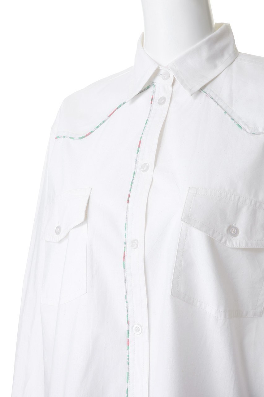 【エスゼット ブロックプリント/SZ Blockprints】のWESTERN SHIRT BLUEBERRY オーバーシャツ 人気、トレンドファッション・服の通販 founy(ファニー) 　ファッション　Fashion　レディースファッション　Fashion for Women　トップス・カットソー　Cut & Sew Tops　シャツ・ブラウス・オフィスカジュアル　Elegant Blouses & Button-Ups　ウエスタン　Western Style　スリーブ　Sleeve, Long Sleeve / Short Sleeve　フラップ　Flap, Flap Pocket　ポケット　Pocket, Pocket Detail　マニッシュ　Mannish, Boyish　モダン　Modern, Contemporary　ヨーク　Yoke, Yoke Design　ロング　Long, Long-Length　新作・新入荷　New Arrivals / New In　other-5|ID: prp329100004941550 ipo3291000000037087408