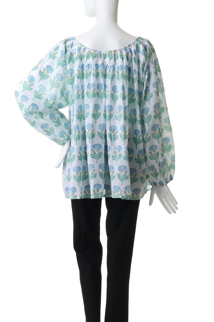 【エスゼット ブロックプリント/SZ Blockprints】のAARTY TOP FLEUR ブラウス 人気、トレンドファッション・服の通販 founy(ファニー) 　ファッション　Fashion　レディースファッション　Fashion for Women　トップス・カットソー　Cut & Sew Tops　シャツ・ブラウス・オフィスカジュアル　Elegant Blouses & Button-Ups　エアリー　Airy Texture　スリーブ　Sleeve, Long Sleeve / Short Sleeve　デコルテ　Décolleté, Neckline　トレンド　Trend, Trending Now　リラックス　Relax, Relaxed Fit　ロング　Long, Long-Length　夏　Summer　新作・新入荷　New Arrivals / New In　other-4|ID: prp329100004941551 ipo3291000000037087413