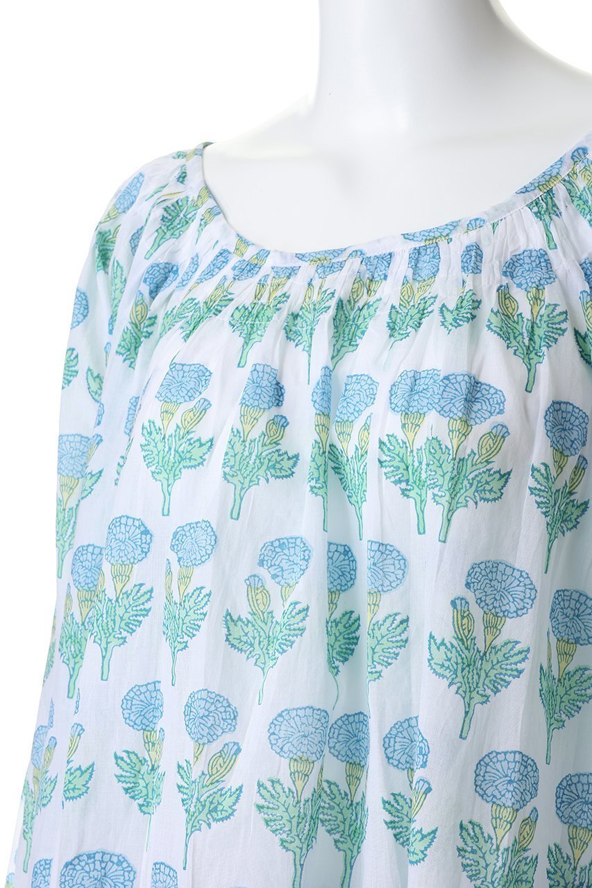 【エスゼット ブロックプリント/SZ Blockprints】のAARTY TOP FLEUR ブラウス 人気、トレンドファッション・服の通販 founy(ファニー) 　ファッション　Fashion　レディースファッション　Fashion for Women　トップス・カットソー　Cut & Sew Tops　シャツ・ブラウス・オフィスカジュアル　Elegant Blouses & Button-Ups　エアリー　Airy Texture　スリーブ　Sleeve, Long Sleeve / Short Sleeve　デコルテ　Décolleté, Neckline　トレンド　Trend, Trending Now　リラックス　Relax, Relaxed Fit　ロング　Long, Long-Length　夏　Summer　新作・新入荷　New Arrivals / New In　other-5|ID: prp329100004941551 ipo3291000000037087414