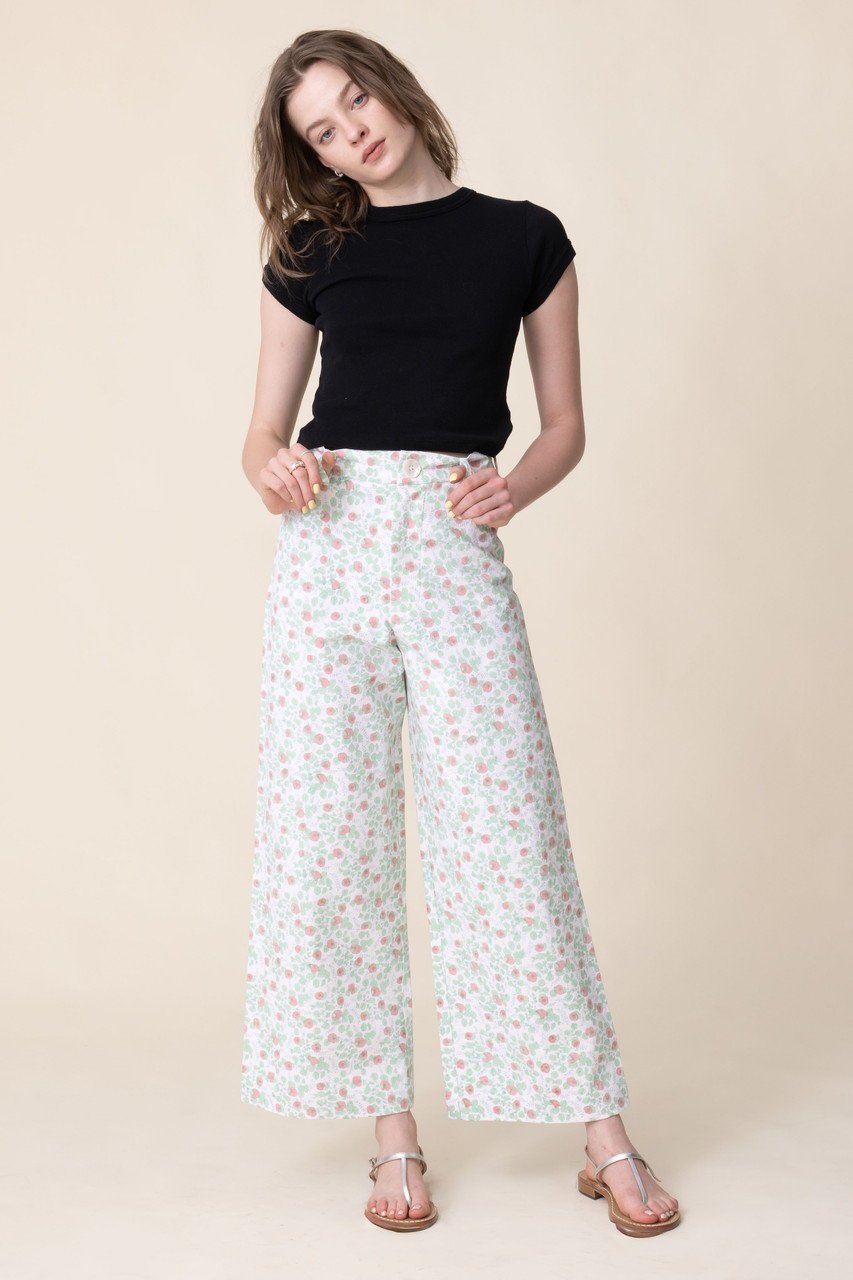 【エスゼット ブロックプリント/SZ Blockprints】のDISCO PANTS BLUEBERRY ワイドパンツ 人気、トレンドファッション・服の通販 founy(ファニー) 　ファッション　Fashion　レディースファッション　Fashion for Women　パンツ　Pants & Trousers　プリント　Print, Printed Pattern　モチーフ　Motif, Design Theme　リブニット　Rib Knit, Ribbed Knit　ワイド　Wide, Wide Fit　新作・新入荷　New Arrivals / New In　other-7|ID: prp329100004941552 ipo3291000000037087422