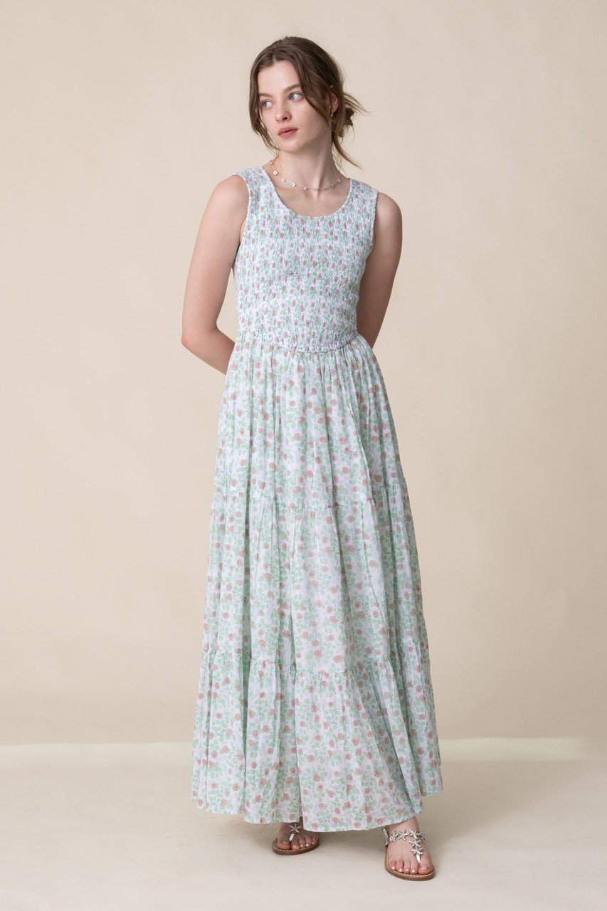 【エスゼット ブロックプリント/SZ Blockprints】のCECILIA DRESS BLUEBERRY シャーリングドレス 人気、トレンドファッション・服の通販 founy(ファニー) 　ファッション　Fashion　レディースファッション　Fashion for Women　ワンピース　Dresses　フォーマル・パーティードレス・結婚式用ドレス　Elegant & Casual Dresses　チュニック　Tunic Tops & Dresses　コンパクト　Compact, Small Size　シャーリング　Shirring, Ruched　チュニック　Tunic, Long Top　ドレス　Dress, One-Piece　ロング　Long, Long-Length　夏　Summer　新作・新入荷　New Arrivals / New In　other-8|ID: prp329100004941553 ipo3291000000037087432