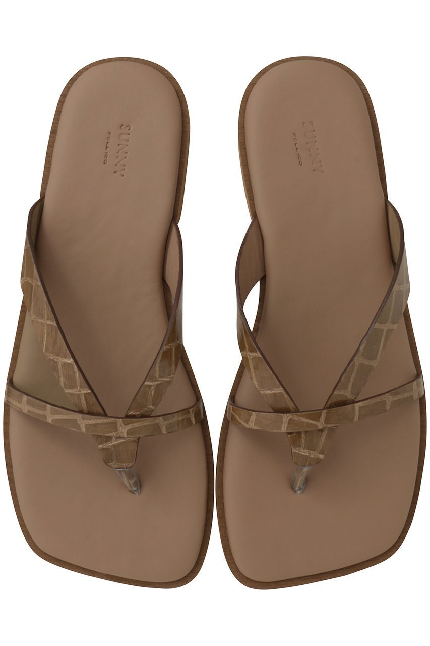 【ペリーコ/PELLICO】の【ELLE SHOP限定】【PELLICO SUNNY】クロコ型押しトングサンダル インテリア・キッズ・メンズ・レディースファッション・服の通販 founy(ファニー) 　ファッション　Fashion　レディースファッション　Fashion for Women　クロコ　Crocodile, Croc Embossed　サンダル　Sandals, Summer Shoes　スラックス　Slacks, Dress Pants　マキシ　Maxi, Full Length　マニッシュ　Mannish, Boyish　リュクス　Luxury, Elegant, High-End, Chic　ワイド　Wide, Wide Fit　新作・新入荷　New Arrivals / New In　トープ|ID: prp329100004941555 ipo3291000000037087439
