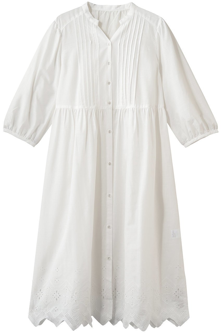 【キッドブルー/KID BLUE】の26スラブエンブワンピース インテリア・キッズ・メンズ・レディースファッション・服の通販 founy(ファニー) 　ファッション　Fashion　レディースファッション　Fashion for Women　ワンピース　Dresses　スカラップ　Scallop, Scalloped Edge　パジャマ　Pajamas, Sleepwear　夏　Summer　新作・新入荷　New Arrivals / New In　オフホワイト|ID: prp329100004941581 ipo3291000000037087657