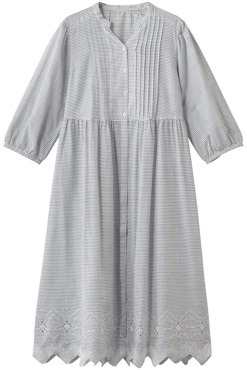 【キッドブルー/KID BLUE】の26スラブエンブワンピース インテリア・キッズ・メンズ・レディースファッション・服の通販 founy(ファニー) 　ファッション　Fashion　レディースファッション　Fashion for Women　ワンピース　Dresses　スカラップ　Scallop, Scalloped Edge　パジャマ　Pajamas, Sleepwear　夏　Summer　新作・新入荷　New Arrivals / New In　ネイビー|ID: prp329100004941581 ipo3291000000037087658