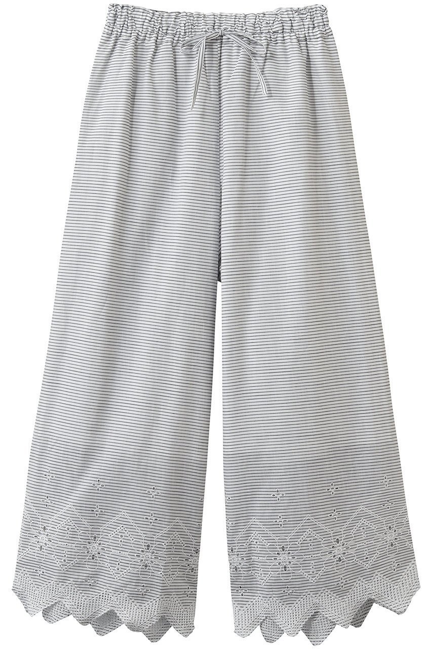 【キッドブルー/KID BLUE】の26スラブエンブボトム インテリア・キッズ・メンズ・レディースファッション・服の通販 founy(ファニー) 　ファッション　Fashion　レディースファッション　Fashion for Women　おすすめ　Recommended / Our Picks　お家時間・ステイホーム　Stay Home / At Home　エンブロイダリー　Embroidery Design　ストレート　Straight, Straight Cut　パジャマ　Pajamas, Sleepwear　フェミニン　Feminine, Girly　ボトム　Bottoms, Lower Wear　夏　Summer　定番　Standard, Basic Item　新作・新入荷　New Arrivals / New In　ネイビー|ID: prp329100004941582 ipo3291000000037087666