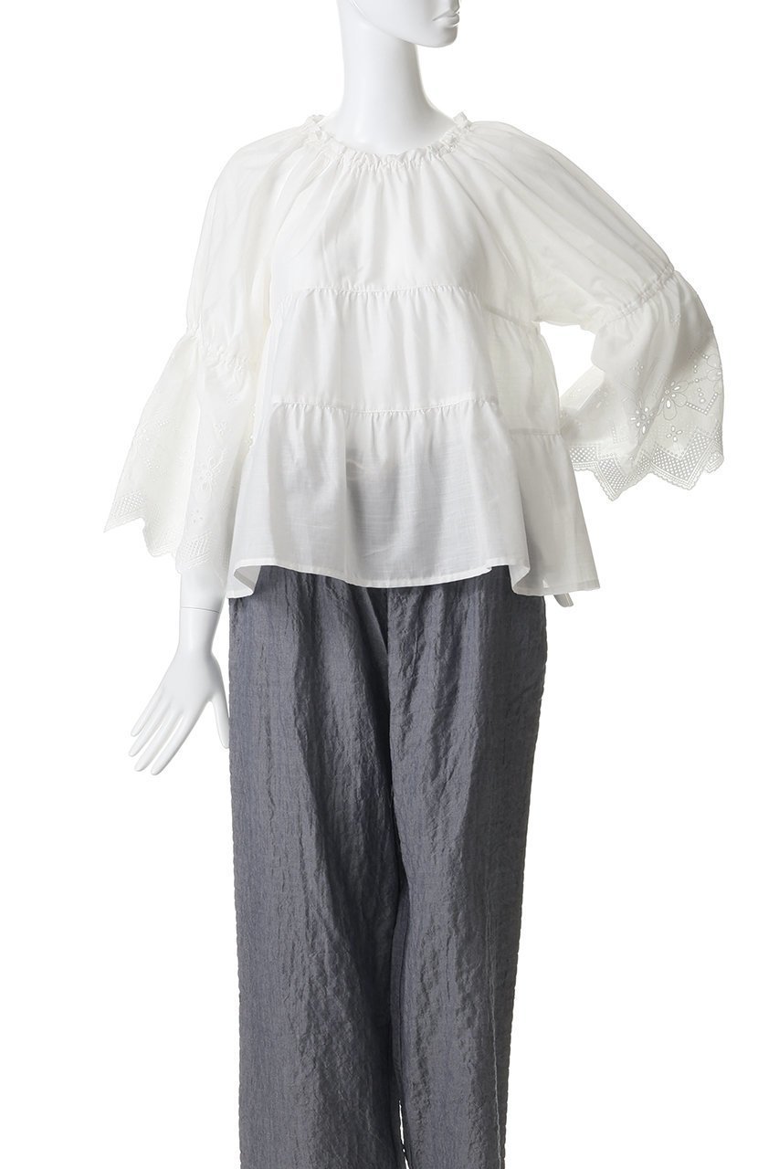 【キッドブルー/KID BLUE】の26スラブエンブトップス 人気、トレンドファッション・服の通販 founy(ファニー) 　ファッション　Fashion　レディースファッション　Fashion for Women　トップス・カットソー　Cut & Sew Tops　スリーブ　Sleeve, Long Sleeve / Short Sleeve　パジャマ　Pajamas, Sleepwear　リゾート　Resort, Vacation Style　レース　Lace, Lace Fabric　エレガント 上品　Elegant　新作・新入荷　New Arrivals / New In　other-2|ID: prp329100004941583 ipo3291000000037087674