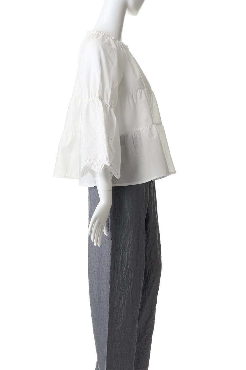 【キッドブルー/KID BLUE】の26スラブエンブトップス 人気、トレンドファッション・服の通販 founy(ファニー) 　ファッション　Fashion　レディースファッション　Fashion for Women　トップス・カットソー　Cut & Sew Tops　スリーブ　Sleeve, Long Sleeve / Short Sleeve　パジャマ　Pajamas, Sleepwear　リゾート　Resort, Vacation Style　レース　Lace, Lace Fabric　エレガント 上品　Elegant　新作・新入荷　New Arrivals / New In　other-3|ID: prp329100004941583 ipo3291000000037087675