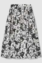 【アルアバイル/allureville】の【LOULOU WILLOUGHBY】モノトーンフラワープリントギャザースカート ブラック系|ID: prp329100004941587 ipo3291000000037087700
