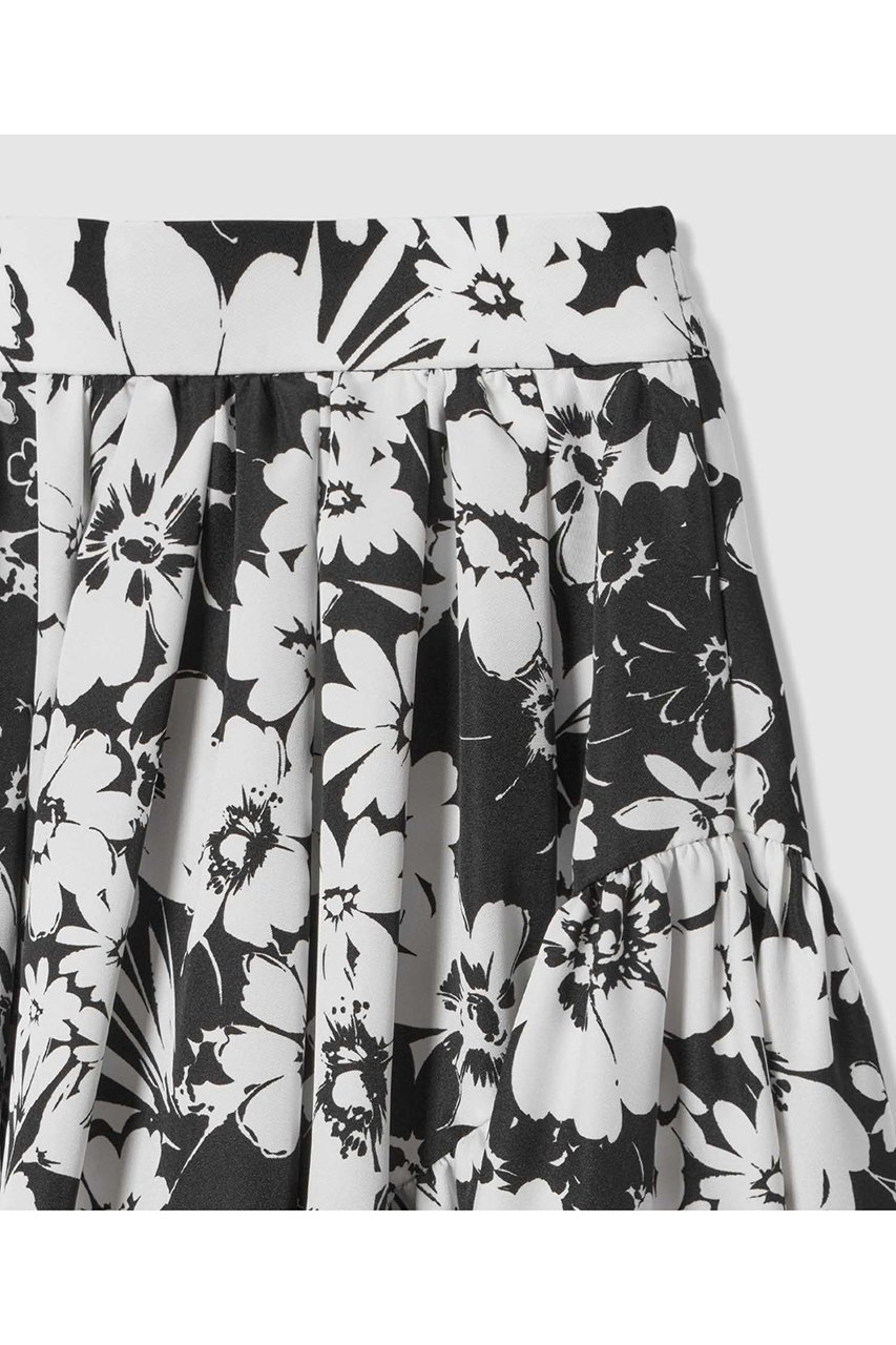 【アルアバイル/allureville】の【LOULOU WILLOUGHBY】モノトーンフラワープリントギャザースカート 人気、トレンドファッション・服の通販 founy(ファニー) 　ファッション　Fashion　レディースファッション　Fashion for Women　スカート　Skirts　ロングスカート　Long Skirts / Maxi & Midi Skirts　ギャザー　Gathered, Ruffled　フェミニン　Feminine, Girly　フラワー　Flower, Floral　プリント　Print, Printed Pattern　モノトーン　Monotone, Black and White　ロング　Long, Long-Length　新作・新入荷　New Arrivals / New In　other-3|ID: prp329100004941587 ipo3291000000037087702