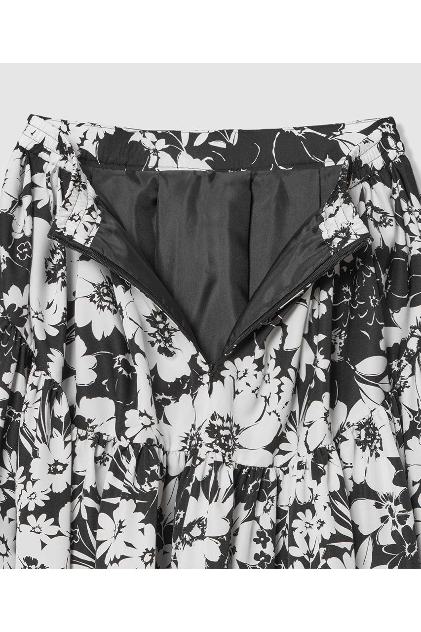 【アルアバイル/allureville】の【LOULOU WILLOUGHBY】モノトーンフラワープリントギャザースカート 人気、トレンドファッション・服の通販 founy(ファニー) 　ファッション　Fashion　レディースファッション　Fashion for Women　スカート　Skirts　ロングスカート　Long Skirts / Maxi & Midi Skirts　ギャザー　Gathered, Ruffled　フェミニン　Feminine, Girly　フラワー　Flower, Floral　プリント　Print, Printed Pattern　モノトーン　Monotone, Black and White　ロング　Long, Long-Length　新作・新入荷　New Arrivals / New In　other-4|ID: prp329100004941587 ipo3291000000037087703