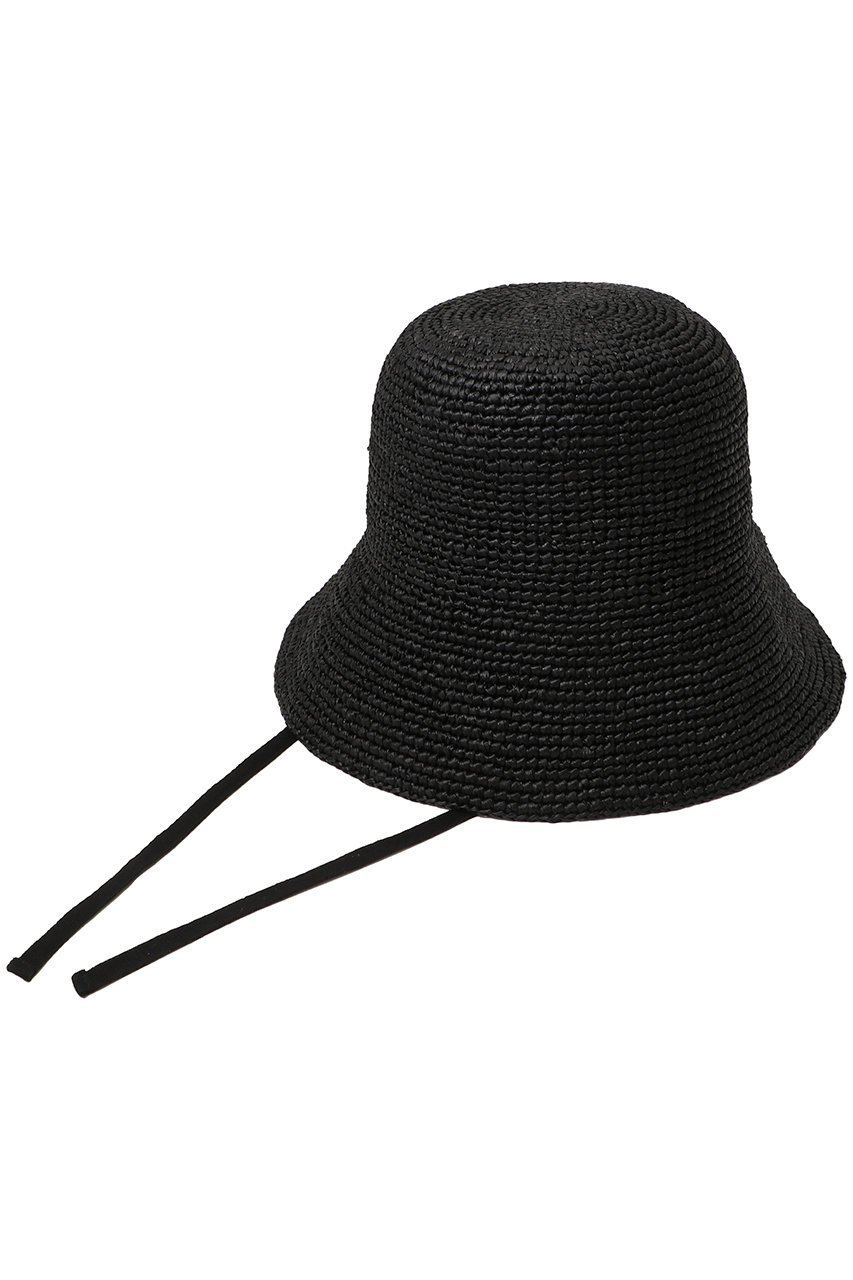 【メゾン エヌ アッシュ パリ/MAISON N H PARIS】のLEY ハット インテリア・キッズ・メンズ・レディースファッション・服の通販 founy(ファニー) 　ファッション　Fashion　レディースファッション　Fashion for Women　キャップ&ハット　Hats & Caps　クラウン　Crown, Royal Motif　シンプル　Simple, Minimal　デニム　Denim, Jeans Material　フェミニン　Feminine, Girly　マキシ　Maxi, Full Length　ラフィア　Raffia, Natural Straw　ワイド　Wide, Wide Fit　帽子　Hat, Headwear　新作・新入荷　New Arrivals / New In　ブラック|ID: prp329100004941590 ipo3291000000037087726