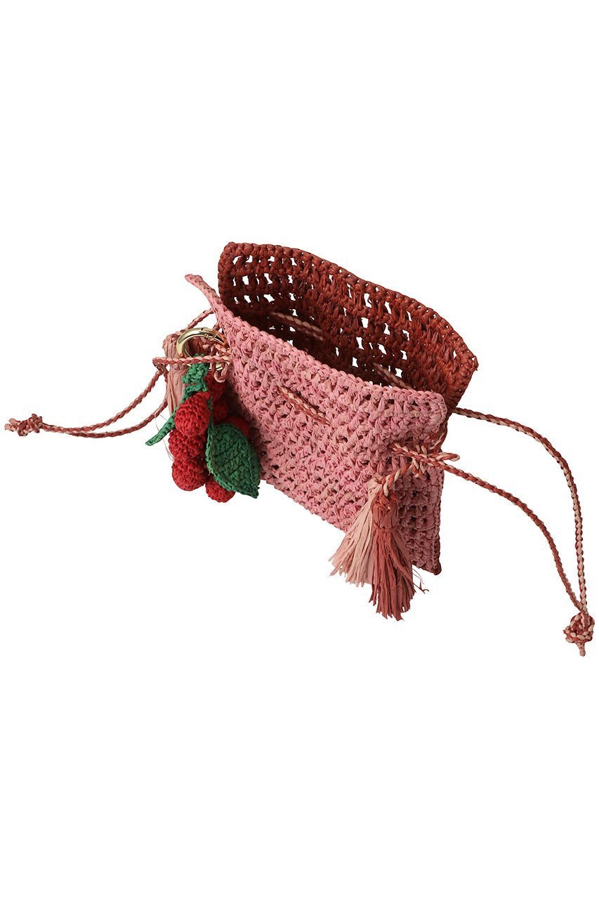 【メゾン エヌ アッシュ パリ/MAISON N H PARIS】のROXANE チャーム付きラフィア巾着バッグ 人気、トレンドファッション・服の通販 founy(ファニー) 　ファッション　Fashion　レディースファッション　Fashion for Women　バッグ　Bags　チャーム　Charm, Pendant　パーティ　Party, Party Style　フリンジ　Fringe, Tassel　メッシュ　Mesh, Net Fabric　ラフィア　Raffia, Natural Straw　リゾート　Resort, Vacation Style　夏　Summer　巾着　Drawstring Bag, Kinchaku　新作・新入荷　New Arrivals / New In　旅行　Travel　other-6|ID: prp329100004941591 ipo3291000000037087738