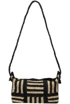 【メゾン エヌ アッシュ パリ/MAISON N H PARIS】のQUINN ラフィアショルダーバッグ ブラック×ナチュラルストライプ|ID: prp329100004941595 ipo3291000000037087769