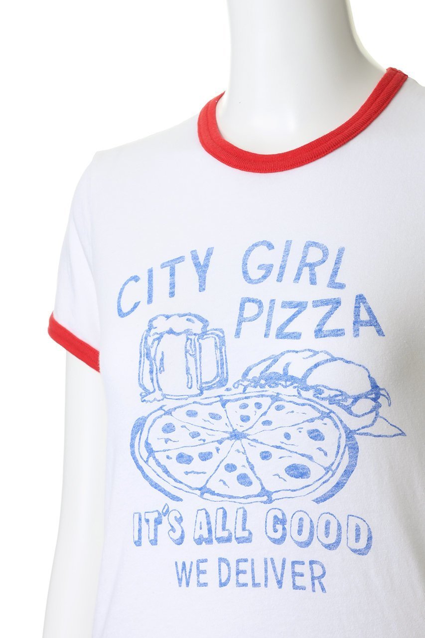 【マザー/MOTHER】の【LIL】THE GOODIE RINGER PIZZAプリント Tシャツ (CPZ) 人気、トレンドファッション・服の通販 founy(ファニー) 　ファッション　Fashion　レディースファッション　Fashion for Women　トップス・カットソー　Cut & Sew Tops　シャツ・ブラウス・オフィスカジュアル　Elegant Blouses & Button-Ups　ロングTシャツ・Tシャツ　Longline T-Shirts & Tees　カットソー・ベーシックTシャツ　Cut-and-Sewn Tops / Stretch Tees & Basics　グラフィック　Graphic, Graphic Design　ショート　Short, Short Length　スリーブ　Sleeve, Long Sleeve / Short Sleeve　バランス　Balance, Style Balance　フィット　Fit, Slim Fit　プリント　Print, Printed Pattern　ボトム　Bottoms, Lower Wear　ワイド　Wide, Wide Fit　新作・新入荷　New Arrivals / New In　other-5|ID: prp329100004941616 ipo3291000000037087944