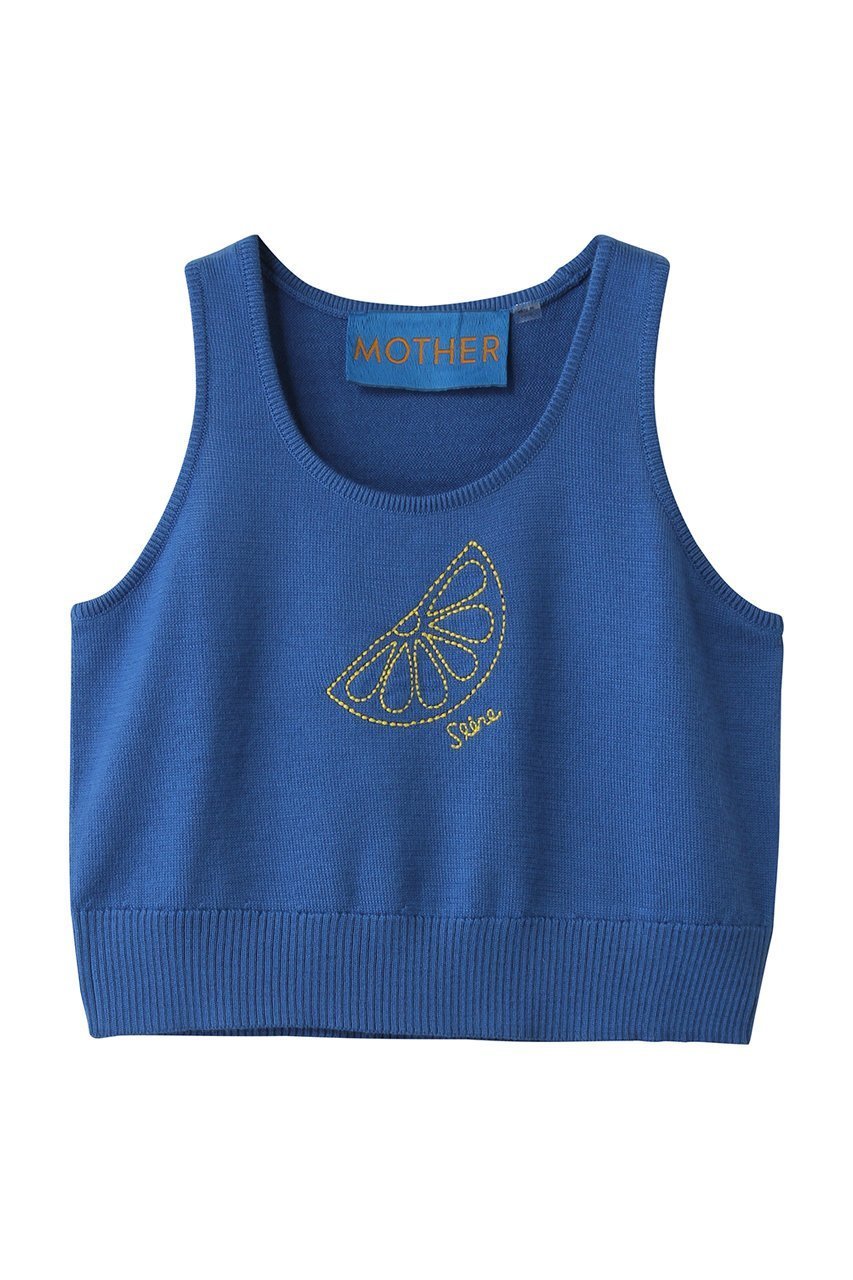 【マザー/MOTHER】のTHE RELAXED TANK フルーツ刺しゅうタンクトップ (OPB) 人気、トレンドファッション・服の通販 founy(ファニー) 　ファッション　Fashion　レディースファッション　Fashion for Women　トップス・カットソー　Cut & Sew Tops　キャミソール&ノースリーブ　Camisoles & Sleeveless Tops　シャツ・ブラウス・オフィスカジュアル　Elegant Blouses & Button-Ups　ロングTシャツ・Tシャツ　Longline T-Shirts & Tees　カットソー・ベーシックTシャツ　Cut-and-Sewn Tops / Stretch Tees & Basics　カッティング　Cutting Detail　キャミソール　Camisole, Spaghetti Strap Top　コンパクト　Compact, Small Size　ストライプ　Stripe, Striped Pattern　タンク　Tank Top, Sleeveless Top　デニム　Denim, Jeans Material　ボトム　Bottoms, Lower Wear　夏　Summer　新作・新入荷　New Arrivals / New In　 other-1|ID: prp329100004941621 ipo3291000000037087980