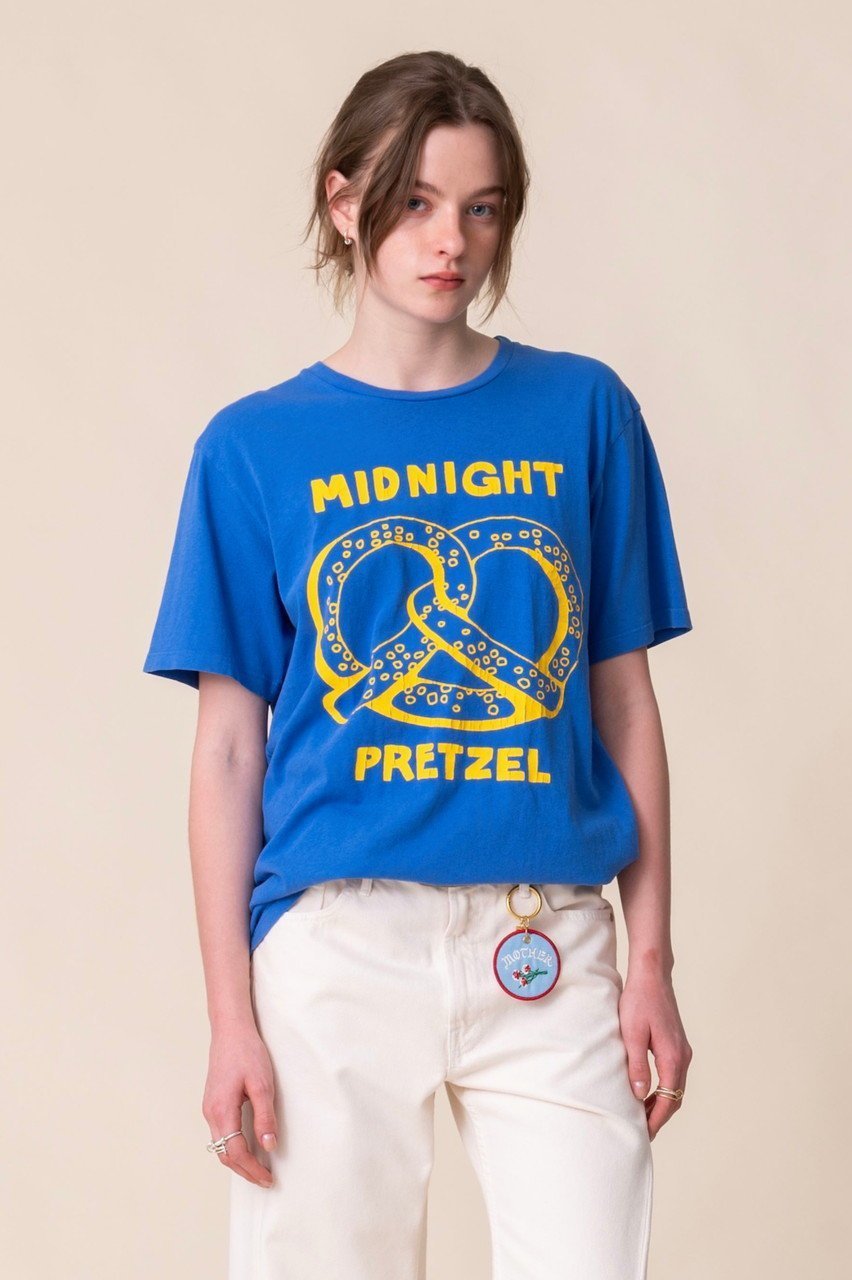 【マザー/MOTHER】のTHE ROWDY プレッツェルTシャツ (MDP) 人気、トレンドファッション・服の通販 founy(ファニー) 　ファッション　Fashion　レディースファッション　Fashion for Women　トップス・カットソー　Cut & Sew Tops　シャツ・ブラウス・オフィスカジュアル　Elegant Blouses & Button-Ups　ロングTシャツ・Tシャツ　Longline T-Shirts & Tees　カットソー・ベーシックTシャツ　Cut-and-Sewn Tops / Stretch Tees & Basics　グラフィック　Graphic, Graphic Design　ショート　Short, Short Length　スリーブ　Sleeve, Long Sleeve / Short Sleeve　プリント　Print, Printed Pattern　定番　Standard, Basic Item　新作・新入荷　New Arrivals / New In　無地　Plain, Solid Color　other-8|ID: prp329100004941623 ipo3291000000037088002