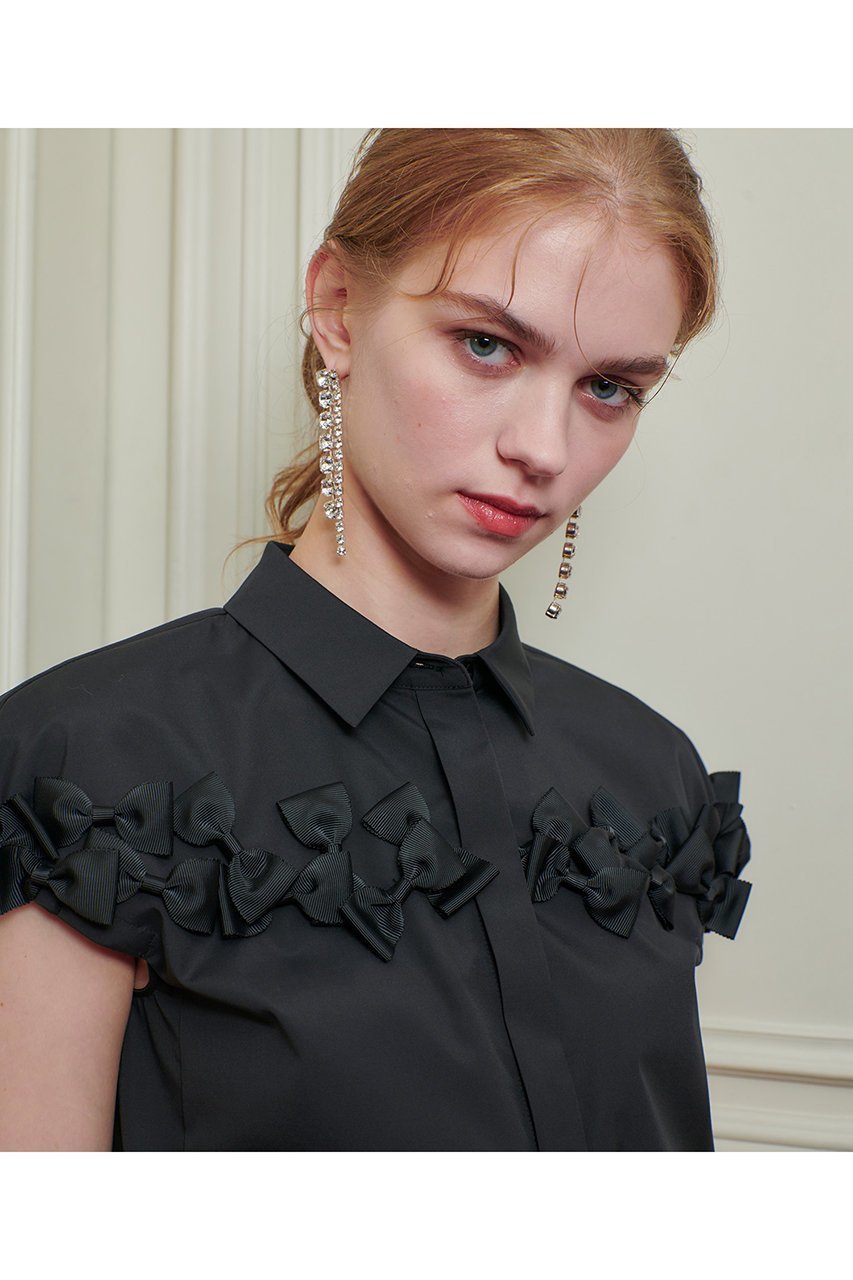 【アルアバイル/allureville】の【LOULOU WILLOUGHBY】メニーリボンシャツA 人気、トレンドファッション・服の通販 founy(ファニー) 　ファッション　Fashion　レディースファッション　Fashion for Women　トップス・カットソー　Cut & Sew Tops　シャツ・ブラウス・オフィスカジュアル　Elegant Blouses & Button-Ups　コンパクト　Compact, Small Size　ショート　Short, Short Length　スリーブ　Sleeve, Long Sleeve / Short Sleeve　バランス　Balance, Style Balance　フィット　Fit, Slim Fit　フェミニン　Feminine, Girly　マニッシュ　Mannish, Boyish　リボン　Ribbon, Bow　新作・新入荷　New Arrivals / New In　other-5|ID: prp329100004941633 ipo3291000000037088069