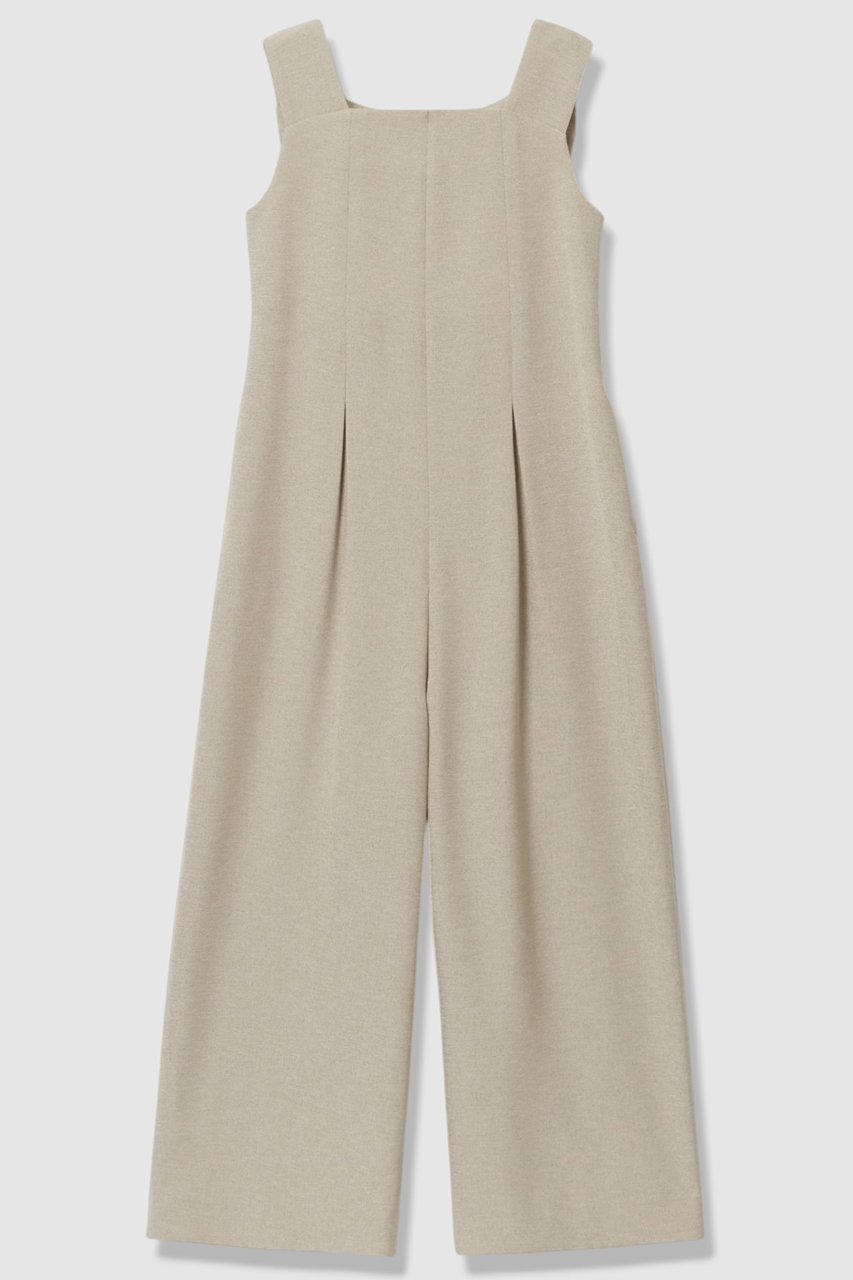 【アルアバイル/allureville】のリネンライクスクエアオールインワン インテリア・キッズ・メンズ・レディースファッション・服の通販 founy(ファニー) 　ファッション　Fashion　レディースファッション　Fashion for Women　パンツ　Pants & Trousers　おすすめ　Recommended / Our Picks　サロペット　Overalls, Salopette　ストレート　Straight, Straight Cut　センター　Center, Center Line　ボトム　Bottoms, Lower Wear　ワイド　Wide, Wide Fit　夏　Summer　新作・新入荷　New Arrivals / New In　ベージュ|ID: prp329100004941634 ipo3291000000037088074