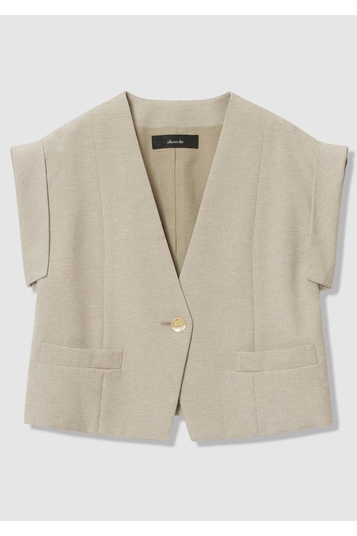 【アルアバイル/allureville】のフレンチスリーブショートジレ インテリア・キッズ・メンズ・レディースファッション・服の通販 founy(ファニー) https://founy.com/ ファッション Fashion レディースファッション Fashion for Women アウター Coat / Outerwear Collection レディースジャケット・軽アウター Jackets カフス Cuff Design ショート Short, Short Length ジャケット Jacket, Outerwear スリーブ Sleeve, Long Sleeve / Short Sleeve ノースリーブ Sleeveless, No-Sleeve バランス Balance, Style Balance フレンチ French, French Style ベスト Vest, Waistcoat 夏 Summer 新作・新入荷 New Arrivals / New In |ID: prp329100004941635 ipo3291000000037088082