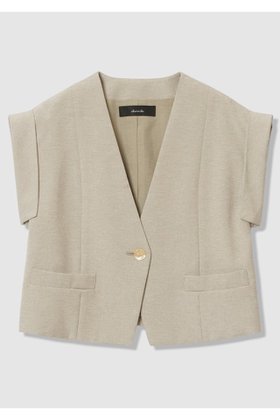 【アルアバイル/allureville】のフレンチスリーブショートジレ 人気、トレンドファッション・服の通販 founy(ファニー) ファッション Fashion レディースファッション Fashion for Women アウター Coat / Outerwear Collection レディースジャケット・軽アウター Jackets カフス Cuff Design ショート Short, Short Length ジャケット Jacket, Outerwear スリーブ Sleeve, Long Sleeve / Short Sleeve ノースリーブ Sleeveless, No-Sleeve バランス Balance, Style Balance フレンチ French, French Style ベスト Vest, Waistcoat 夏 Summer 新作・新入荷 New Arrivals / New In |ID:prp329100004941635