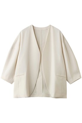 【アルアバイル/allureville】のダブルクロスカラーレスジャケット 人気、トレンドファッション・服の通販 founy(ファニー) ファッション Fashion レディースファッション Fashion for Women アウター Coat / Outerwear Collection レディースジャケット・軽アウター Jackets なめらか Smooth, Silky Texture カーディガン Cardigan, Knitwear ジャケット Jacket, Outerwear スリーブ Sleeve, Long Sleeve / Short Sleeve ドレープ Drape, Draping Fabric 新作・新入荷 New Arrivals / New In |ID:prp329100004941636