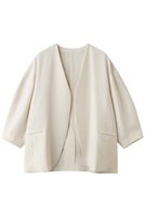【アルアバイル/allureville】のダブルクロスカラーレスジャケット 人気、トレンドファッション・服の通販 founy(ファニー) ファッション Fashion レディースファッション Fashion for Women アウター Coat / Outerwear Collection レディースジャケット・軽アウター Jackets なめらか Smooth, Silky Texture カーディガン Cardigan, Knitwear ジャケット Jacket, Outerwear スリーブ Sleeve, Long Sleeve / Short Sleeve ドレープ Drape, Draping Fabric 新作・新入荷 New Arrivals / New In |ID:prp329100004941636