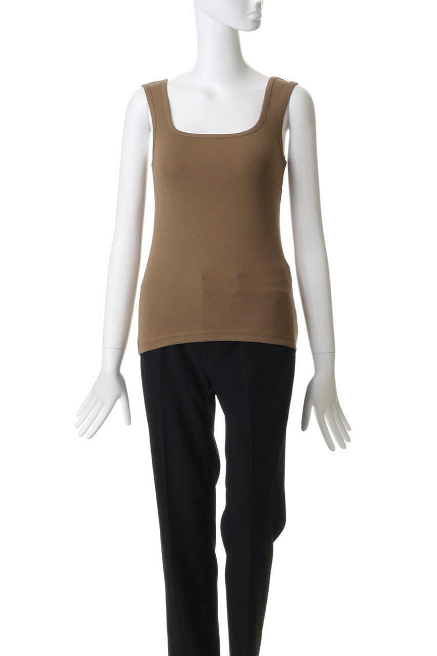 【アルアバイル/allureville】のフライススクエアNCタンク 人気、トレンドファッション・服の通販 founy(ファニー) 　ファッション　Fashion　レディースファッション　Fashion for Women　トップス・カットソー　Cut & Sew Tops　キャミソール&ノースリーブ　Camisoles & Sleeveless Tops　シャツ・ブラウス・オフィスカジュアル　Elegant Blouses & Button-Ups　ロングTシャツ・Tシャツ　Longline T-Shirts & Tees　カットソー・ベーシックTシャツ　Cut-and-Sewn Tops / Stretch Tees & Basics　インナー　Innerwear　キャミソール　Camisole, Spaghetti Strap Top　ジャケット　Jacket, Outerwear　スクエア　Square, Square Shape　タンク　Tank Top, Sleeveless Top　デコルテ　Décolleté, Neckline　新作・新入荷　New Arrivals / New In　other-2|ID: prp329100004941637 ipo3291000000037088102