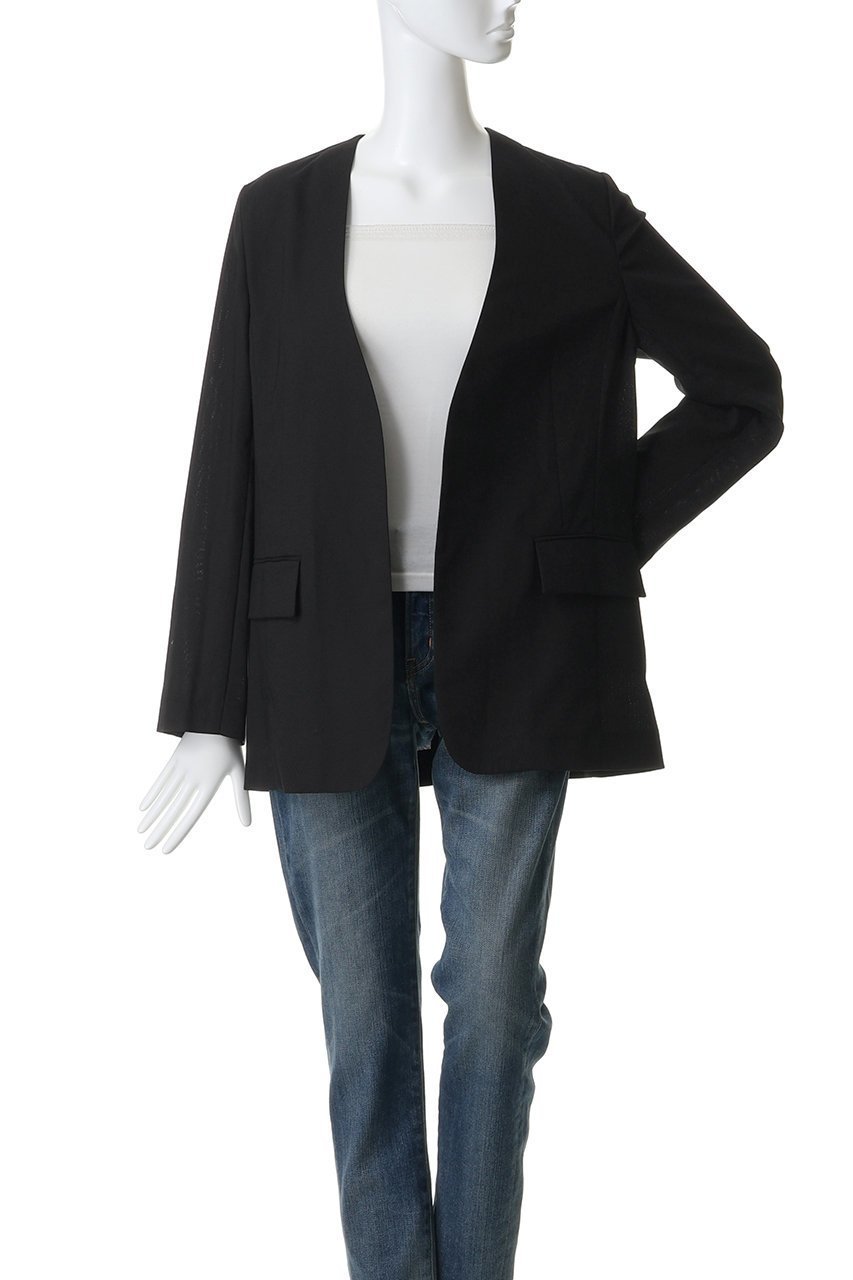 【ウィムガゼット/Whim Gazette】のシアーノーカラージャケット 人気、トレンドファッション・服の通販 founy(ファニー) 　ファッション　Fashion　レディースファッション　Fashion for Women　アウター　Coat / Outerwear Collection　レディースジャケット・軽アウター　Jackets　ノーカラージャケット / シンプル上品コーデ　Collarless Jackets　シアー　Sheer, See-Through　ジャケット　Jacket, Outerwear　スリーブ　Sleeve, Long Sleeve / Short Sleeve　ロング　Long, Long-Length　夏　Summer　新作・新入荷　New Arrivals / New In　春　Spring　S/S・春夏　SS, Spring/Summer, Warm Season　other-2|ID: prp329100004941642 ipo3291000000037088135