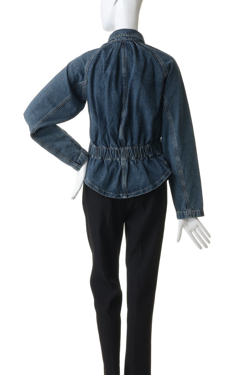 【マーレット/MERLETTE】のRHEA バックギャザーデニムジャケット 人気、トレンドファッション・服の通販 founy(ファニー) 　ファッション　Fashion　レディースファッション　Fashion for Women　アウター　Coat / Outerwear Collection　レディースジャケット・軽アウター　Jackets　デニムジャケット / カジュアルアウター　Denim Jackets　ギャザー　Gathered, Ruffled　シェイプ　Shape, Slim Fit　ジャケット　Jacket, Outerwear　スリーブ　Sleeve, Long Sleeve / Short Sleeve　デニム　Denim, Jeans Material　フェミニン　Feminine, Girly　ロング　Long, Long-Length　新作・新入荷　New Arrivals / New In　other-4|ID: prp329100004941647 ipo3291000000037088175