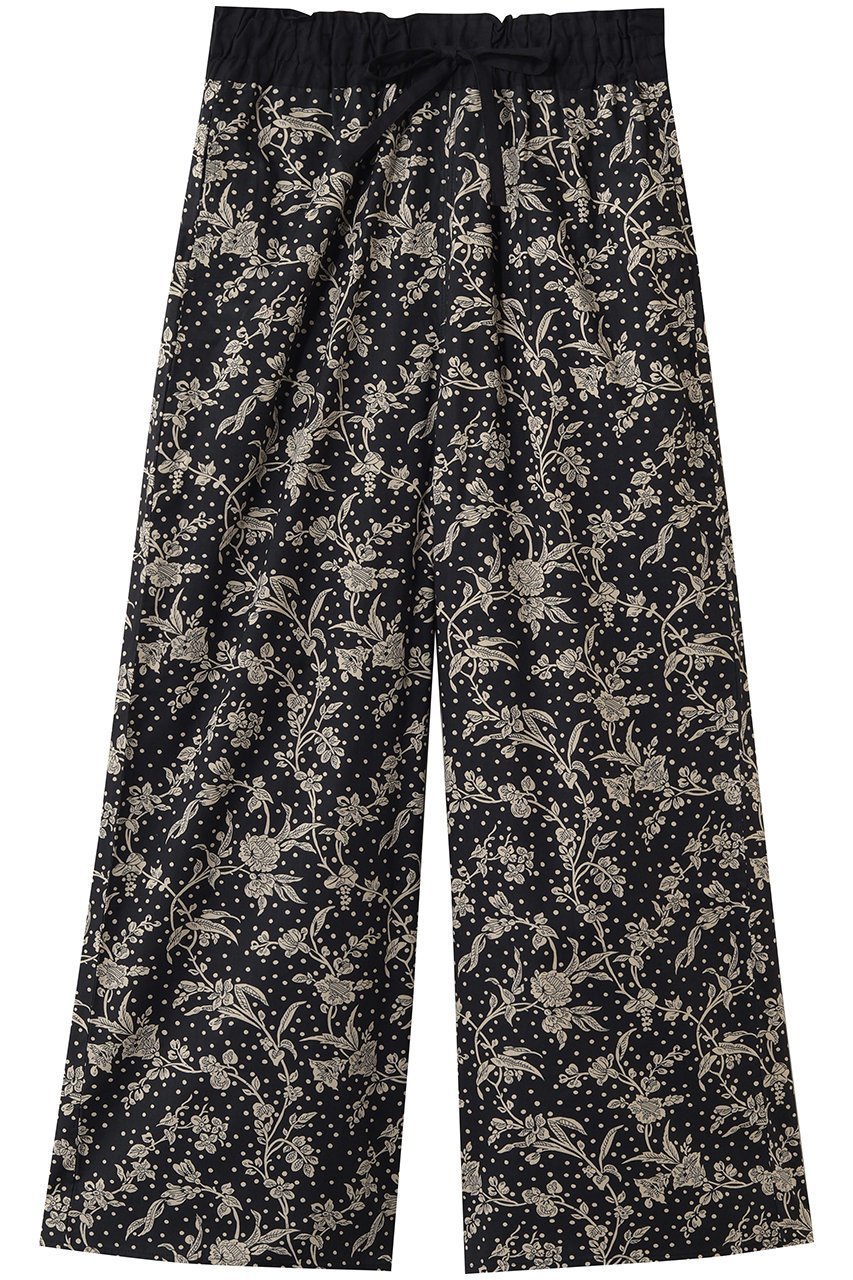 【キッドブルー/KID BLUE】の26LIBERTYプリントボトム インテリア・キッズ・メンズ・レディースファッション・服の通販 founy(ファニー) 　ファッション　Fashion　レディースファッション　Fashion for Women　お家時間・ステイホーム　Stay Home / At Home　クロップド　Cropped, Short Length　パジャマ　Pajamas, Sleepwear　プリント　Print, Printed Pattern　ボトム　Bottoms, Lower Wear　リボン　Ribbon, Bow　リラックス　Relax, Relaxed Fit　ワイド　Wide, Wide Fit　新作・新入荷　New Arrivals / New In　ブラック|ID: prp329100004941649 ipo3291000000037088187