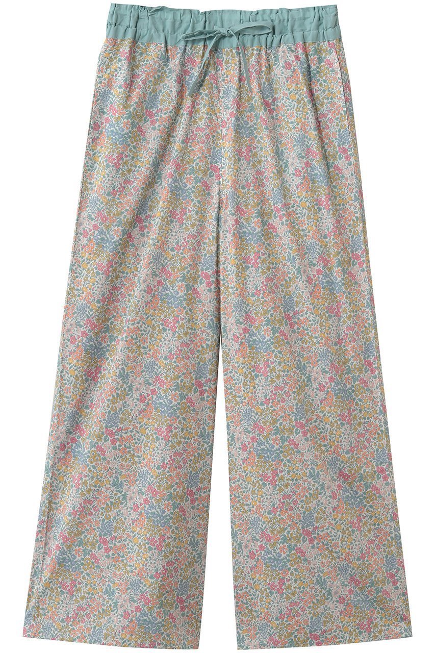 【キッドブルー/KID BLUE】の26LIBERTYプリントボトム インテリア・キッズ・メンズ・レディースファッション・服の通販 founy(ファニー) 　ファッション　Fashion　レディースファッション　Fashion for Women　お家時間・ステイホーム　Stay Home / At Home　クロップド　Cropped, Short Length　パジャマ　Pajamas, Sleepwear　プリント　Print, Printed Pattern　ボトム　Bottoms, Lower Wear　リボン　Ribbon, Bow　リラックス　Relax, Relaxed Fit　ワイド　Wide, Wide Fit　新作・新入荷　New Arrivals / New In　マルチ|ID: prp329100004941649 ipo3291000000037088188