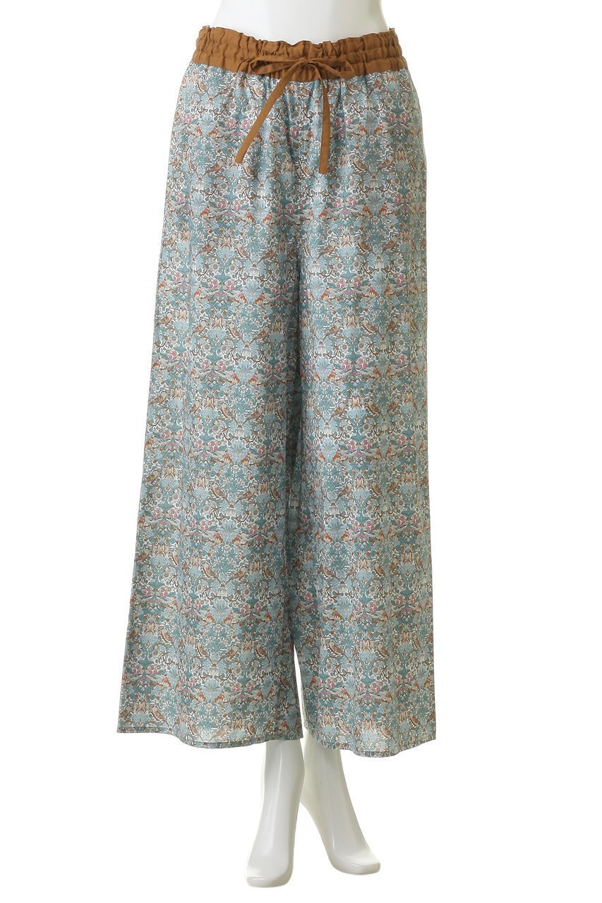 【キッドブルー/KID BLUE】の26LIBERTYプリントボトム 人気、トレンドファッション・服の通販 founy(ファニー) 　ファッション　Fashion　レディースファッション　Fashion for Women　お家時間・ステイホーム　Stay Home / At Home　クロップド　Cropped, Short Length　パジャマ　Pajamas, Sleepwear　プリント　Print, Printed Pattern　ボトム　Bottoms, Lower Wear　リボン　Ribbon, Bow　リラックス　Relax, Relaxed Fit　ワイド　Wide, Wide Fit　新作・新入荷　New Arrivals / New In　other-2|ID: prp329100004941649 ipo3291000000037088189