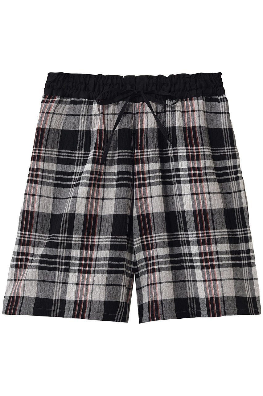 【キッドブルー/KID BLUE】の26シャーリングチェックボトム インテリア・キッズ・メンズ・レディースファッション・服の通販 founy(ファニー) 　ファッション　Fashion　レディースファッション　Fashion for Women　シャーリング　Shirring, Ruched　チェック　Check, Plaid, Tartan　パジャマ　Pajamas, Sleepwear　ボトム　Bottoms, Lower Wear　リラックス　Relax, Relaxed Fit　ワイド　Wide, Wide Fit　新作・新入荷　New Arrivals / New In　ブラック|ID: prp329100004941651 ipo3291000000037088203