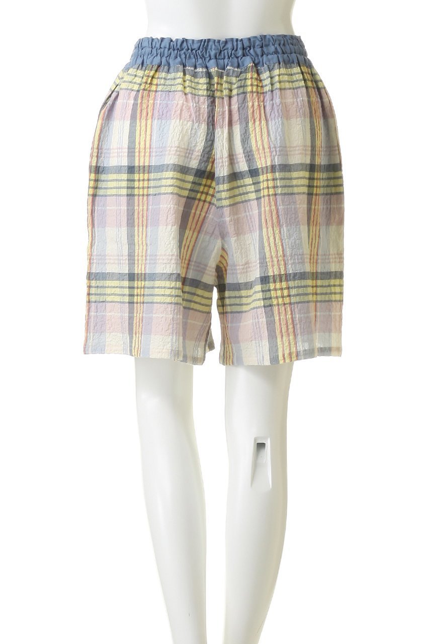 【キッドブルー/KID BLUE】の26シャーリングチェックボトム 人気、トレンドファッション・服の通販 founy(ファニー) 　ファッション　Fashion　レディースファッション　Fashion for Women　シャーリング　Shirring, Ruched　チェック　Check, Plaid, Tartan　パジャマ　Pajamas, Sleepwear　ボトム　Bottoms, Lower Wear　リラックス　Relax, Relaxed Fit　ワイド　Wide, Wide Fit　新作・新入荷　New Arrivals / New In　other-4|ID: prp329100004941651 ipo3291000000037088207