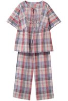 【キッドブルー/KID BLUE】の26シャーリングチェックパジャマ 人気、トレンドファッション・服の通販 founy(ファニー) ファッション Fashion レディースファッション Fashion for Women トップス・カットソー Cut & Sew Tops シャーリング Shirring, Ruched チェック Check, Plaid, Tartan パジャマ Pajamas, Sleepwear リボン Ribbon, Bow 夏 Summer 新作・新入荷 New Arrivals / New In |ID:prp329100004941654