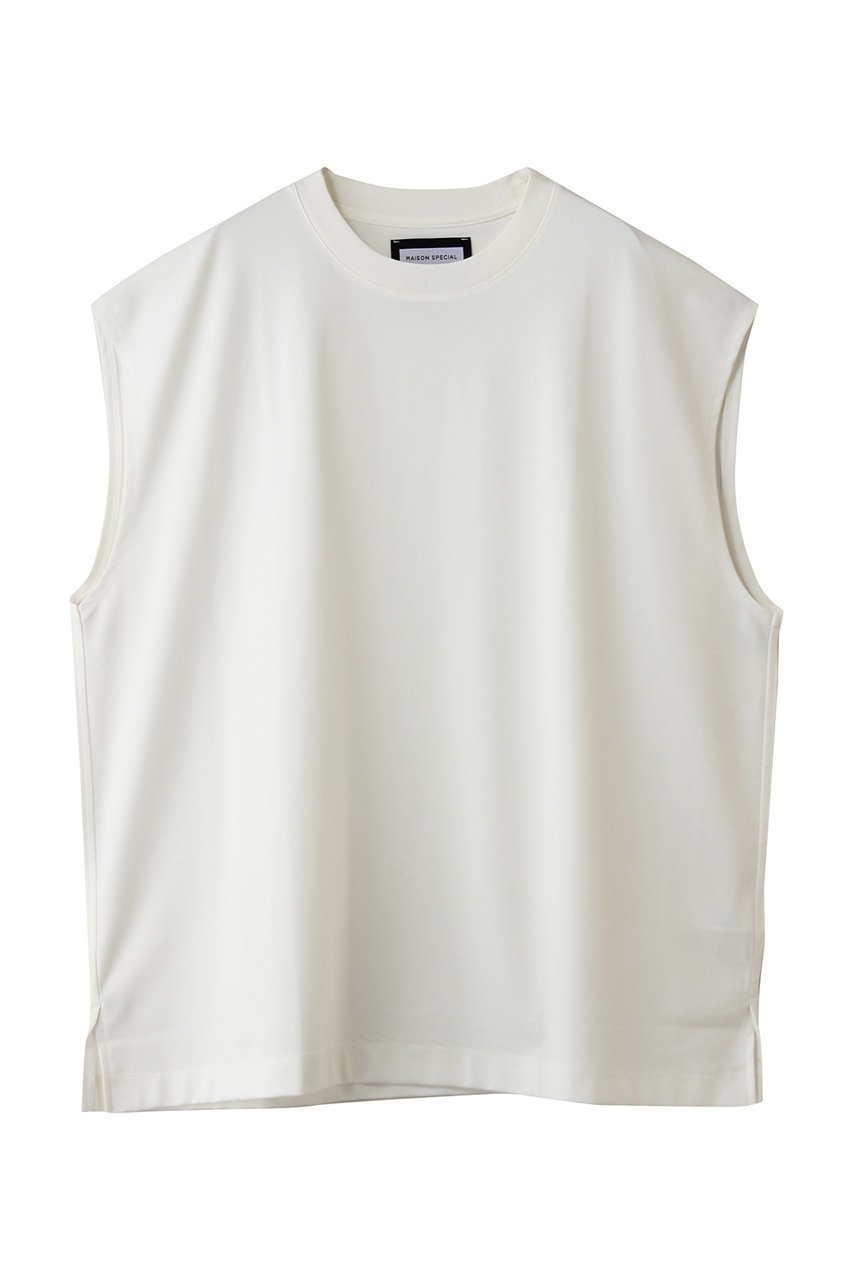 【メゾンスペシャル/MAISON SPECIAL】のスマッシングノースリーブ インテリア・キッズ・メンズ・レディースファッション・服の通販 founy(ファニー) 　ファッション　Fashion　レディースファッション　Fashion for Women　トップス・カットソー　Cut & Sew Tops　キャミソール&ノースリーブ　Camisoles & Sleeveless Tops　シャツ・ブラウス・オフィスカジュアル　Elegant Blouses & Button-Ups　ロングTシャツ・Tシャツ　Longline T-Shirts & Tees　カットソー・ベーシックTシャツ　Cut-and-Sewn Tops / Stretch Tees & Basics　ユニセックス　Unisex, Genderless　キャミソール　Camisole, Spaghetti Strap Top　シルク　Silk, 100% Silk　スリーブ　Sleeve, Long Sleeve / Short Sleeve　タンク　Tank Top, Sleeveless Top　ノースリーブ　Sleeveless, No-Sleeve　フレンチ　French, French Style　新作・新入荷　New Arrivals / New In　WHT(ホワイト)|ID: prp329100004941655 ipo3291000000037088238