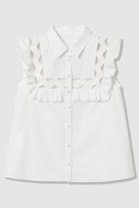 【アルアバイル/allureville】 【LOULOU WILLOUGHBY】フランジェンテブラウス人気、トレンドファッション・服の通販 founy(ファニー) ファッション Fashion レディースファッション Fashion for Women トップス・カットソー Cut & Sew Tops キャミソール&ノースリーブ Camisoles & Sleeveless Tops シャツ・ブラウス・オフィスカジュアル Elegant Blouses & Button-Ups ノースリーブ Sleeveless, No-Sleeve フリル Frill, Ruffle 夏 Summer 新作・新入荷 New Arrivals / New In |ID:prp329100004941658