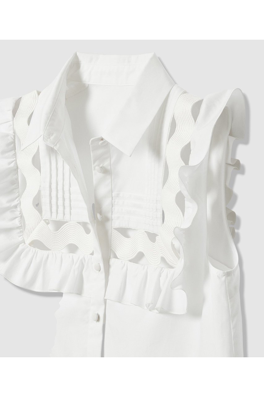 【アルアバイル/allureville】の【LOULOU WILLOUGHBY】フランジェンテブラウス 人気、トレンドファッション・服の通販 founy(ファニー) 　ファッション　Fashion　レディースファッション　Fashion for Women　トップス・カットソー　Cut & Sew Tops　キャミソール&ノースリーブ　Camisoles & Sleeveless Tops　シャツ・ブラウス・オフィスカジュアル　Elegant Blouses & Button-Ups　ノースリーブ　Sleeveless, No-Sleeve　フリル　Frill, Ruffle　夏　Summer　新作・新入荷　New Arrivals / New In　other-3|ID: prp329100004941658 ipo3291000000037088259