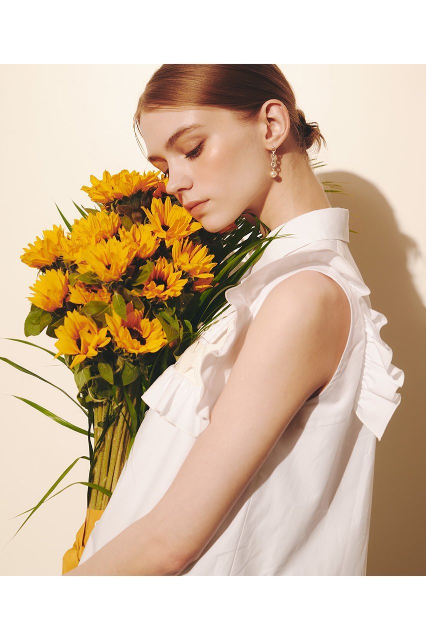 【アルアバイル/allureville】の【LOULOU WILLOUGHBY】フランジェンテブラウス 人気、トレンドファッション・服の通販 founy(ファニー) 　ファッション　Fashion　レディースファッション　Fashion for Women　トップス・カットソー　Cut & Sew Tops　キャミソール&ノースリーブ　Camisoles & Sleeveless Tops　シャツ・ブラウス・オフィスカジュアル　Elegant Blouses & Button-Ups　ノースリーブ　Sleeveless, No-Sleeve　フリル　Frill, Ruffle　夏　Summer　新作・新入荷　New Arrivals / New In　other-6|ID: prp329100004941658 ipo3291000000037088262