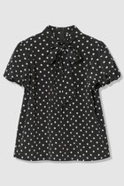 【アルアバイル/allureville】の【LOULOU WILLOUGHBY】デシンドットリボンブラウス 人気、トレンドファッション・服の通販 founy(ファニー) ファッション Fashion レディースファッション Fashion for Women トップス・カットソー Cut & Sew Tops シャツ・ブラウス・オフィスカジュアル Elegant Blouses & Button-Ups おすすめ Recommended / Our Picks クラシカル Classical, Vintage-Inspired ショート Short, Short Length スタンド Stand Collar, Upright Stand スリーブ Sleeve, Long Sleeve / Short Sleeve ドット Polka Dot, Dot Pattern プリント Print, Printed Pattern リボン Ribbon, Bow 新作・新入荷 New Arrivals / New In thumbnail ブラック|ID: prp329100004941659 ipo3291000000037088267