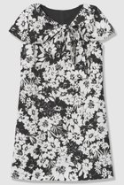 【アルアバイル/allureville】の【LOULOU WILLOUGHBY】モノトーンフラワープリントリボンワンピース ブラック系|ID:prp329100004941660