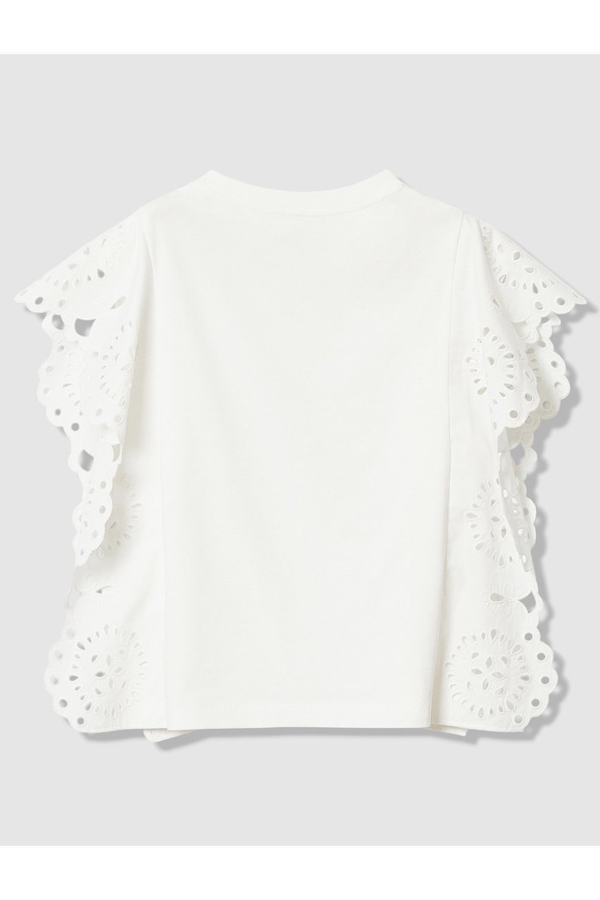 【アルアバイル/allureville】の【LOULOU WILLOUGHBY】スカラレーストリミングTシャツ 人気、トレンドファッション・服の通販 founy(ファニー) 　ファッション　Fashion　レディースファッション　Fashion for Women　トップス・カットソー　Cut & Sew Tops　シャツ・ブラウス・オフィスカジュアル　Elegant Blouses & Button-Ups　ロングTシャツ・Tシャツ　Longline T-Shirts & Tees　カットソー・ベーシックTシャツ　Cut-and-Sewn Tops / Stretch Tees & Basics　おすすめ　Recommended / Our Picks　なめらか　Smooth, Silky Texture　ショート　Short, Short Length　スカラップ　Scallop, Scalloped Edge　スリーブ　Sleeve, Long Sleeve / Short Sleeve　セットアップ　Set-Up, Coordinated Outfit　ノースリーブ　Sleeveless, No-Sleeve　ボックス　Boxy, Box Shape　リネン　Linen, Linen Fabric　夏　Summer　新作・新入荷　New Arrivals / New In　other-2|ID: prp329100004941662 ipo3291000000037088295